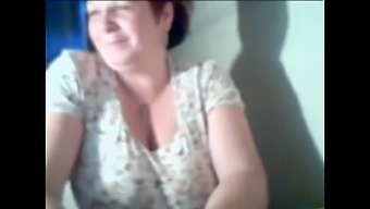 Older Woman Shares Breast On Webcam Part 2