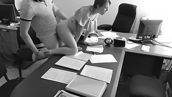 Boss Secretly Films Himself Having Sex With His Small Secretary In The Office