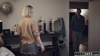 Mature Stepmom Assists Injured Teen Son In Self-Pleasure
