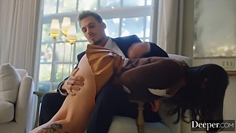 Amazing Brunette Gets Fingered And Spanked