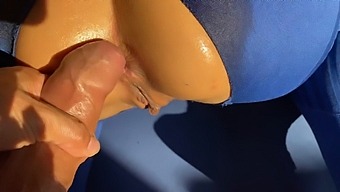 Step-Sister'S Yoga Session Turns Into A Wild Sex Act With Oiled Butt Riding And Orgasm On Breasts