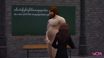 Hermione Stumbles Upon Hagrid In The Classroom And Is Taken By His Arousal