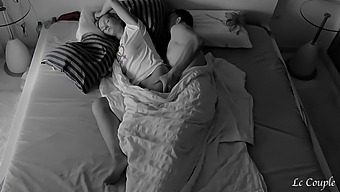 A Concealed Camera Captures The Intimate Morning Lovemaking Of An Amateur Couple In Their Private Quarters