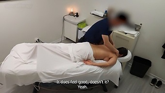 Emma Returns For A Second Session, A Busty And Flirtatious Milf Seeking Another Round Of Pleasure From Her Masseur!