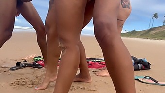 Indulging In Spontaneous Beach Encounters With Unfamiliar Men At The Nudist Beach, Resulting In Intense Pleasure And Climax.
