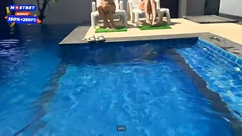 College Students Have A Group Sex With Pool Cleaners On The Side
