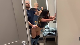 Beautiful Asian Woman Gives Blow Job In Target Dressing Room