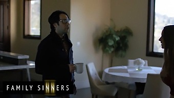 A Stepdad Teaches His Stepdaughter A Lesson For Skipping School In A Steamy Family Sinners Scene.